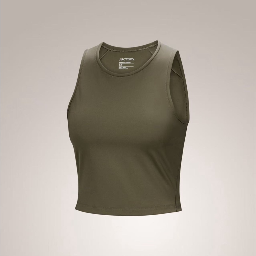 Arc'teryx Olive Green Tank Top with Light Green Logo - Picture 3 of 6